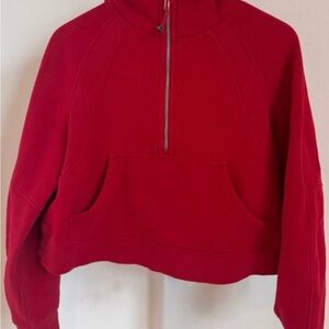 Red Women's Half-Zip Sweatshirt